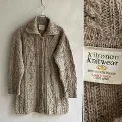 アイルランド製 kilronan knitwear ロングニット カーディガン