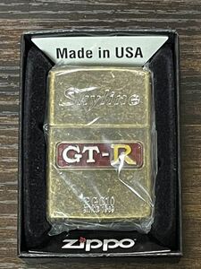 zippo Skyline GT-R GOLD DAST 限定品 スカイライン 年代物 1995年製 NISSAN SKYLINE PGC 10 SINCE 1969 立体メタル ゴールド ダスト