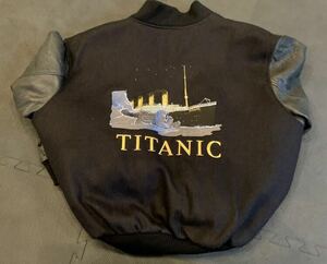 Titanic Movie Jacket ビンテージ 1997 タイタニック映画キャスト/クルー スタジャン　ジェームズ・キャメロン　アメリカ製　ディカプリオ