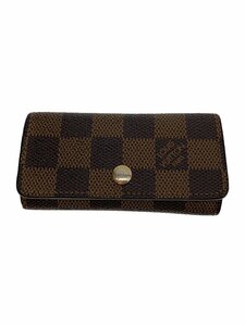 LOUIS VUITTON◆ミュルティクレ4_ダミエ・エベヌ_BRW/PVC/BRW/レディース