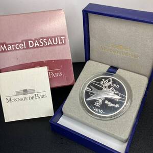 フランス 20ユーロ 銀貨 コイン プルーフ 硬貨 Silver coin 20EURO 2010 MARCEL DASSAULT Proof 2000枚限定 希少品 MirageⅢ モネドパリ