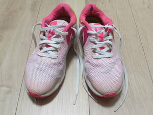 USED◆NIKEナイキ◆STAR RUNNERスターランナー◆スニーカーシューズ22.5cm◆ピンクオレンジ◆子供キッズジュニア◆女子女の子◆男の子男子