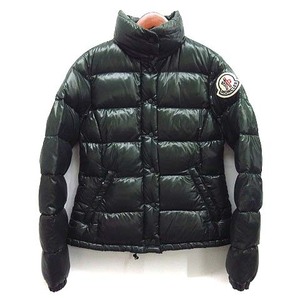 モンクレール MONCLER クレア CLAIRE ダウン ジャケット ビッグロゴ ワッペン グリーン 緑 0 レディース