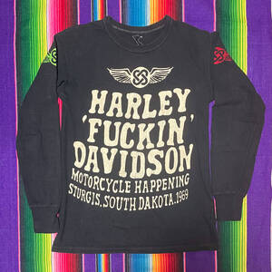 激レア!超名作! WEST RIDE(ウエストライド)HARLEY FUCKIN DAVIDSON(ハーレー・ファッキン・ダビッドソン)Tシャツ 36 S VINTAGE(ビンテージ)