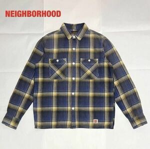 【人気】NEIGHBORHOOD　ネイバーフッド　ネルシャツ　総柄シャツ　チェック柄　胸ポケット　アメカジ　マルチカラー　00s　092ARNH-SHM03