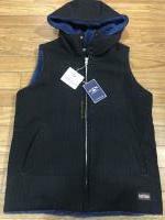 THE FLAT HEAD FN-OJ-BV001 HERRINGBONE×BOA VEST BLK/BLU 40サイズ