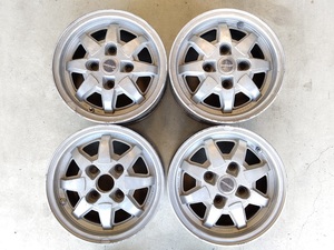 希少 当時物 旧車 ラリー用 ★ ダンロップ トピー DUNLOP TOPY RALLY 13×5.5J 4穴 PCD114.3 ＋38 アルミホイール 4本セット★ 直接引取可