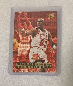 超レア 1995 Insert Double Trouble Fleer Ultra Michael Jordan Chicago Bulls ジョーダン インサート レジェンド NBA カード