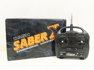 K268-N41-1209 SANWA サンワ DASH SABER Ｘ ダッシュセーバーX プロポ コントローラー リモコン 送信機のみ 箱あり 現状品3