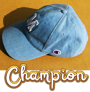 即決■Champion■ダンガリー色々デニーーームcap■■古着