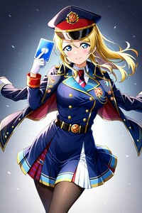 【お一人様1落札のみ：1円出品】ラブライブ! 絢瀬絵里 美少女 同人 ファンアート イラスト ポスター A4 コスプレ セクシー かわいい4