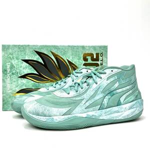 PUMA プーマ JADE LAKE GREEN-PUMA TEAM GOLD バスケットボール バッシュ MB.02 ラメロ・ボール ジェイド 378284-01 サイズ27.5cm