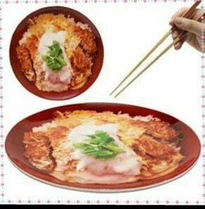 1円~【179】リアル丼皿 20cm ディナープレート 取り分け皿 中皿(かつ丼)