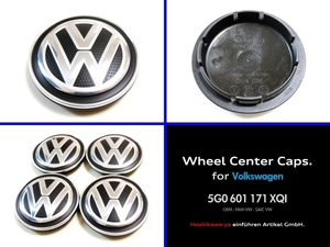 ★ 【送料185円～】【偽物注意】 VW 純正 ホイール センターキャップ 66mm 5G0601171XQI 4個 新品 ★ ゴルフ7 パサートB8 ティグアン