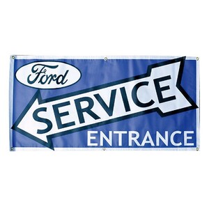 ガレージバナー FORD SERVICE ENTRANCE フォード サービスエントランス 縦60×横120cm セールスバナー