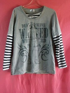 ＵＳＥＤ キッズ ワンピース Ｔシャツ サイズ１４０ グレー系