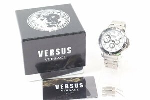 VERSUS VERSACE ヴェルサーチ VSPLO0519 クォーツ デイデイト スモセコ メンズ 腕時計 シルバーカラー 箱有 6291-HA