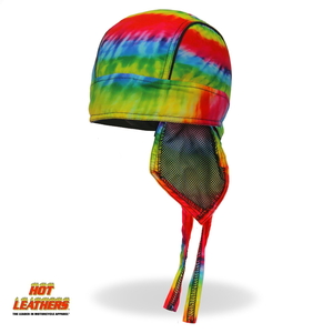 Hot Leathers ヘッドラップ レインボー タイダイ [Tie-Dye Headwrap] バンダナ ヘルメットインナー サイズフリー 米国直輸入 バイクに!