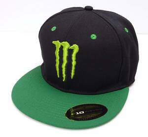 YUPOONG ユーポン MONSTER ENERGY モンスターエナジー 210 FITTED FLEXFIT ベースボールキャップ（ブラック/グリーン）L/XL [並行輸入品]