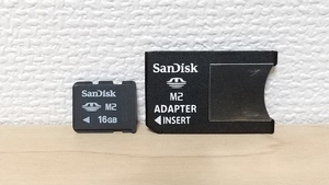 SanDisk　メモリースティックマイクロ　M2　16GB　フォーマット済　アダプター付き