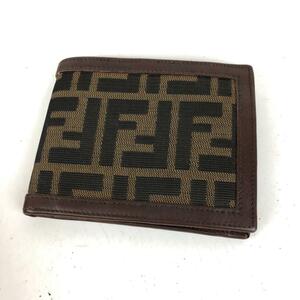 FENDI フェンディ ズッカ柄 二つ折り財布 レディース ブランド 財布 レディース おしゃれ カードケース お札入れ 小銭入れ