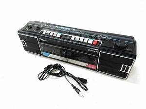 □動作品 日立 HITACHI TV / FM / AM ラジオカセットレコーダー STEREO CASSETTE RECORDER TRK-W102 ダブルラジカセ 1017-60 @100□