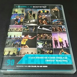 &再生良好！正規品 レスミルズlesmills ボディステップ 90 教習用 DVD CD ノート リーボック コナミ ゴールドジム ダイエット ステップ台 