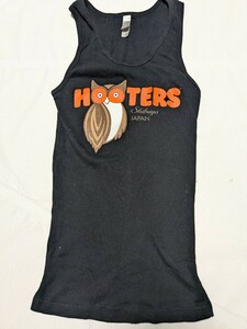 1000円スタート！★HOOTERS★フーターズ★渋谷★リブタンクトップ★ノースリーブT★Next Level apparel★レア★