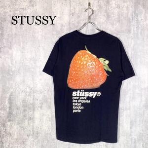 『STUSSY』ステューシー (M) ストロベリー 半袖Tシャツ