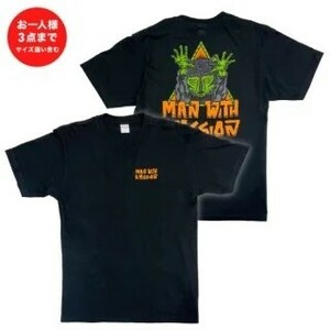 MAN WITH A MISSION マンウィズ デルタTシャツ ブラック Ｍサイズ ／ MWAM マフラータオル Tシャツ メモクリップスタンド