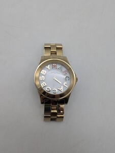 電池新品交換済 稼働品 MARC BY MARC JACOBS マークバイマークジェイコブス 腕時計 クオーツ WHITE×GOLD ホワイト×ゴールド MBM3137