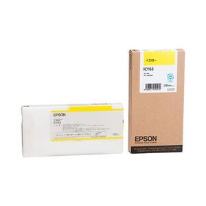 【新品】(まとめ) エプソン EPSON インクカートリッジ イエロー 200ml ICY63 1個 〔×10セット〕