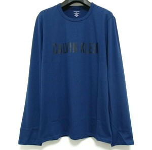 新品★CALVIN KLEIN★カルバンクライン★ロゴ 長袖Tシャツ★USサイズM★ロンT★綿100%★ブルー