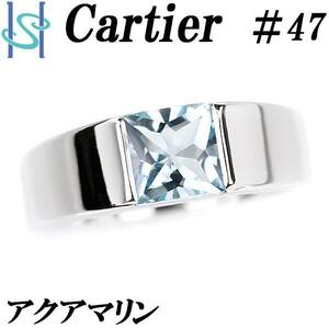 カルティエ アクアマリン タンク K18 ホワイトゴールド 一粒石 アクワマリン Cartier 美品 中古 SH95270