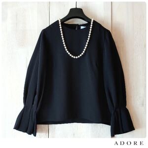 ◆幻◆ 希少美品　定価3.2万円 ADORE　ジョーゼットブラウス