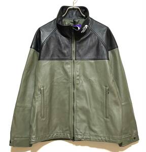 【新品】THE NORTH FACE PURPLE LABEL FIELD LEATHER JACKET（M）カーキ ノースフェイス フィールド レザー ジャケット 羊革