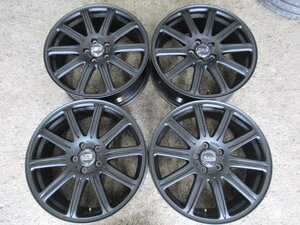 【RAYS SUPER ECO】17X7.0J+50 5/100　【マッドブラック塗装】86　BRZ　プリウス　FORGED 軽量　MADE　IN　JAPAN　C/Pブルー文字/革風