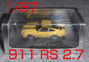 1/87 ポルシェ 911 RS 2.7 1973 イエロー RS73 PORSCHE 2.8 RSR カレラ 901 ナロー