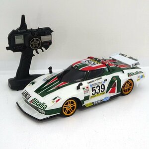 ★ジャンク★TAMIYA TT-02 シャーシ ランチア ストラトス ボディ ラジコン SANWA MX-3X プロポ (タミヤ/サンワ/RCカー)★【TY727】