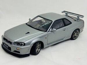 1/18 AUTO art 日産スカイライン34GT-R VspecII 人気色美品大型精密モデル (イグニッションモデル・京商)