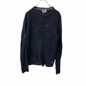 TOMMY HILFIGER セーター Sサイズ トミーヒルフィガー ネイビー 古着卸 アメリカ仕入 t2204-3264