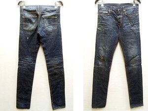 即決[W29]Dior Homme 10SS クリス期 グリフィスパーク Griffith Park ペンキ加工 ペイント スキニー スリム デニム パンツ■5496