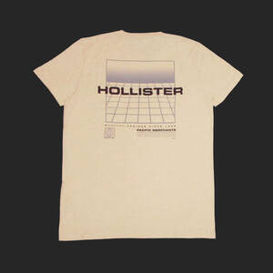 ★SALE★Hollister/ホリスター★ロゴプリント半袖Tシャツ (Beige/M)