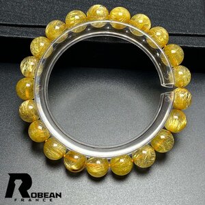 逸品 EU製 定価21万円★ROBEAN・極!極満針ルチルクォーツ★ブレスレット パワーストーン 天然石 綺麗 金運 お守り 8.9-9.3mm k1101244