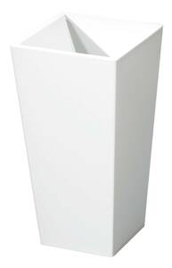 新輝合成(Shinki Gosei) トンボ ユニード カクス ゴミ箱 ゴミを見せない 9リットル ホワイト 幅19×奥行19×高さ36cm 蓋