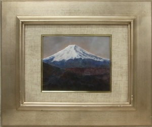 富士山 七宝焼 陶板画 額装