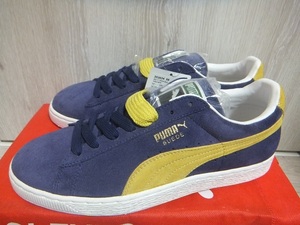 新品 PUMA SUEDE CLASSIC ECO 紺/黄 28cm☆プーマ スエード スウェード クラシック エコ ネイビー イエロー