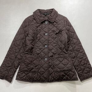 340 LAURA ASHLEY ローラ アシュレイ 中綿 キルティング ジャケット サイズ11 防寒 ブラウン レディース 41130A