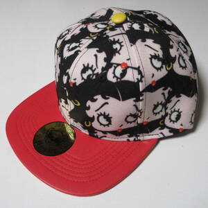 JOYRICH Betty Boop スナップバックキャップ ジョイリッチ ベティブープ ベティちゃん 帽子 総柄 フェイクレザー 正規品