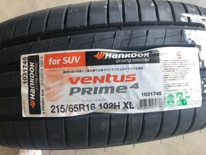 【24-i111】◇ 215/65R16 ハンコック Hankook ◇ 新品・未使用 サマータイヤ ◇ K135A Ventus Prime4 SUV ◇